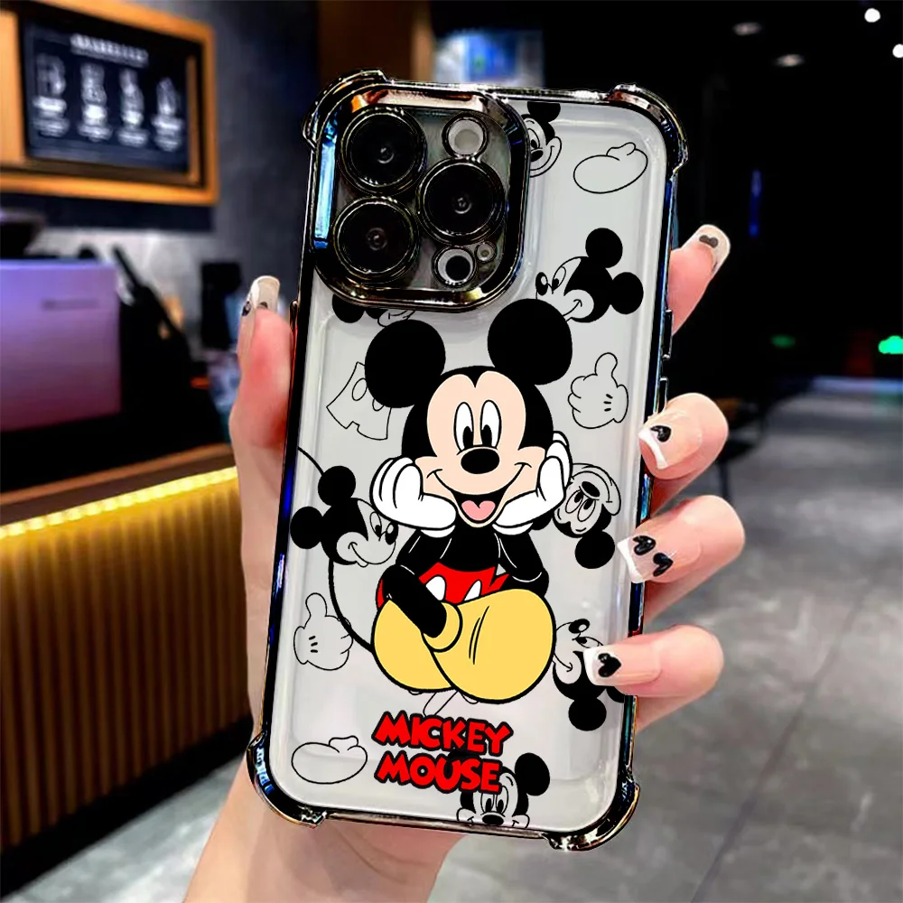 Чехол Cute Disneys Mickeys Minnies для iPhone 16 15 14 13 12 11 Pro Max X XR XSMax 7 8 6 Plus чехол с защитой от