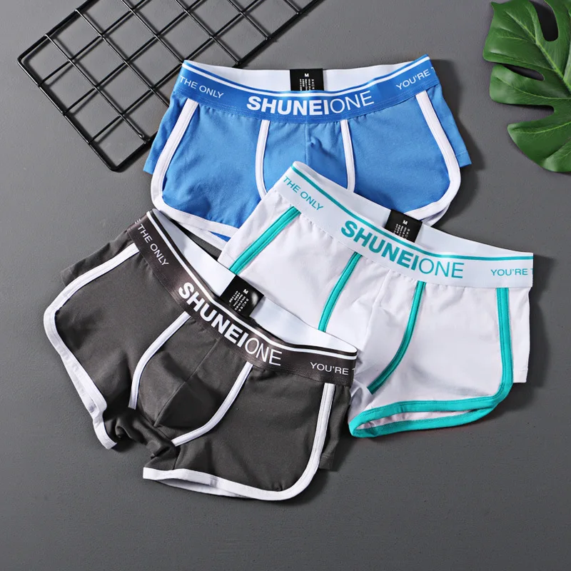 4 pcs/lot  Cotton Boxer Men Underwear Bermuda Ropa Interior Hombre Mens Boxers Cuecas Masculinas Man Calzoncillos S-XXL