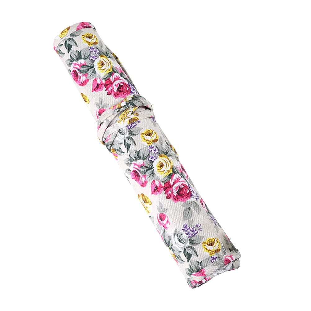 

Roll Brush Pencilholderartist Case Slot Pouch Colored Wrap Canvas Storage Container Bag Paintbrush Pen Organizer Painting Rollup