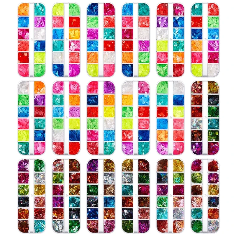 

Heart Nail Glitter Sequins Valentine's Day Nail Art Design Bow Glitters Flakes K3NE