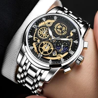mens luxury watches skeleton calendar relogio masculino waterproof sports hour vintage classic male wrist watch quartz clock p
