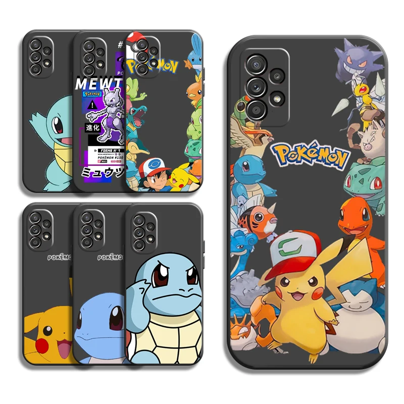 

Pikachu Pokemon Phone Cases For Samsung Galaxy A31 A32 A51 A71 A52 A72 4G 5G A11 A21S A20 A22 4G Soft TPU Back Cover Funda