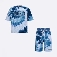 nigo childrens cotton jersey tie dye short sleeved t shirt shorts suit nigo35662