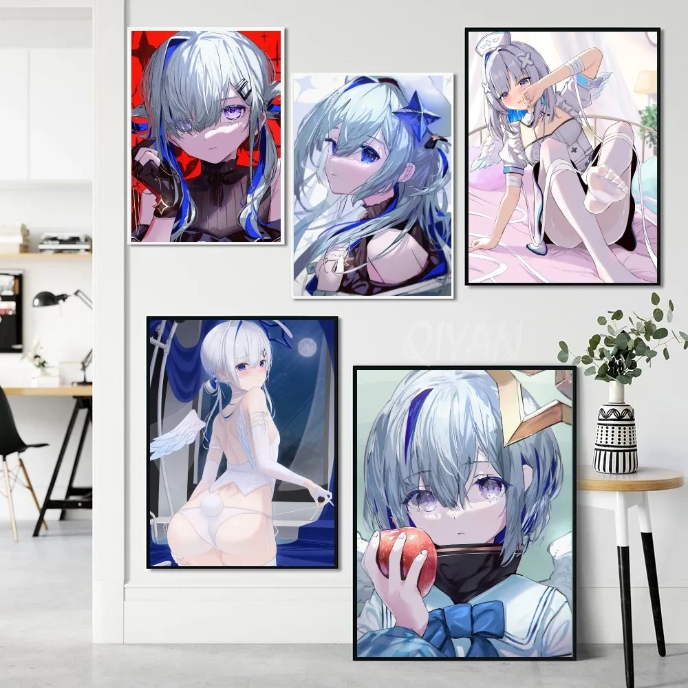 Amane Kanata Hololive Vtube игра аниме постер с бумажным принтом для дома гостиной спальни