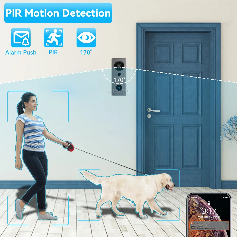 tuya smart home wifi video doorbell camera outdoor home wireless doorbell bell smart house led flash security for alexa google free global shipping