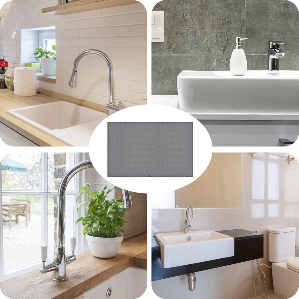 

Силиконовый коврик для кухонного смесителя, защита от брызг на раковину, сушилка для раковины, коврик для ванной комнаты, приспособление дл...