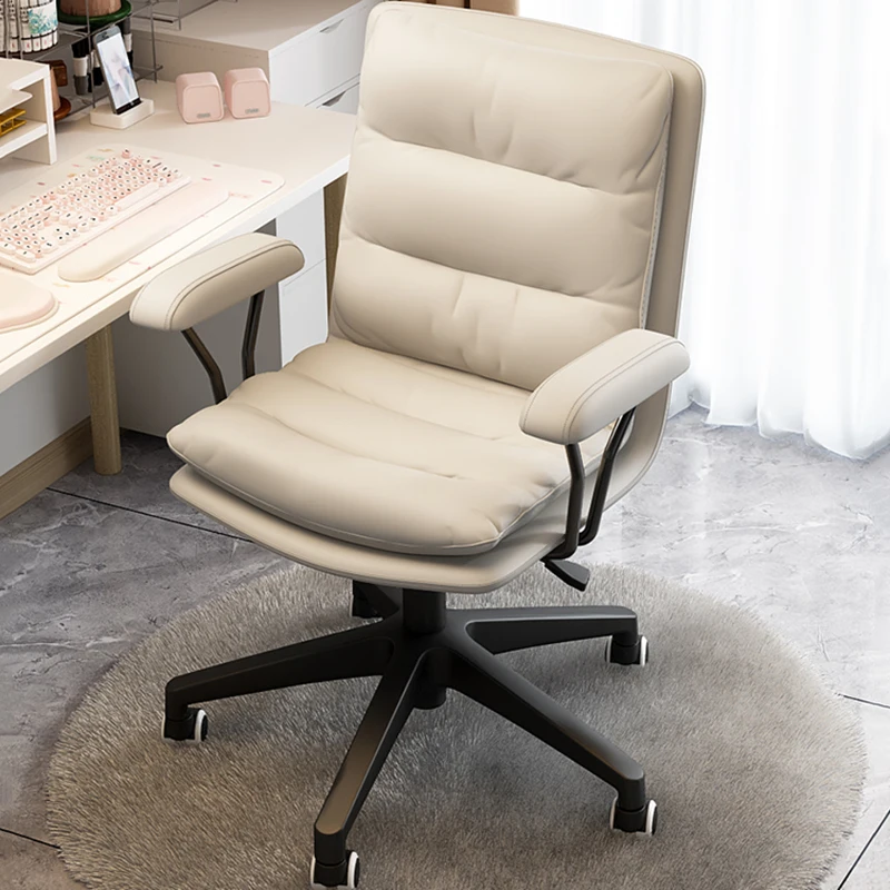 

Office Chair Computer Arm Dining Modern Luxury Ergonomic Swivel Chair PU Leather Desk Sillas De Oficina Home Furniture WK50CY