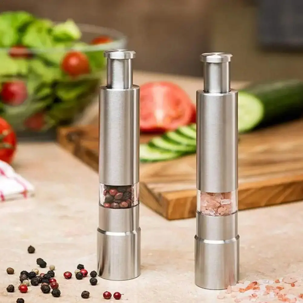 

Thumb Pepper Grinder Stainless Steel Salt Grinder Pepper Salt Grinder Pepper Single Mill Kitch Mini Hand Grinder And Manual A9c6