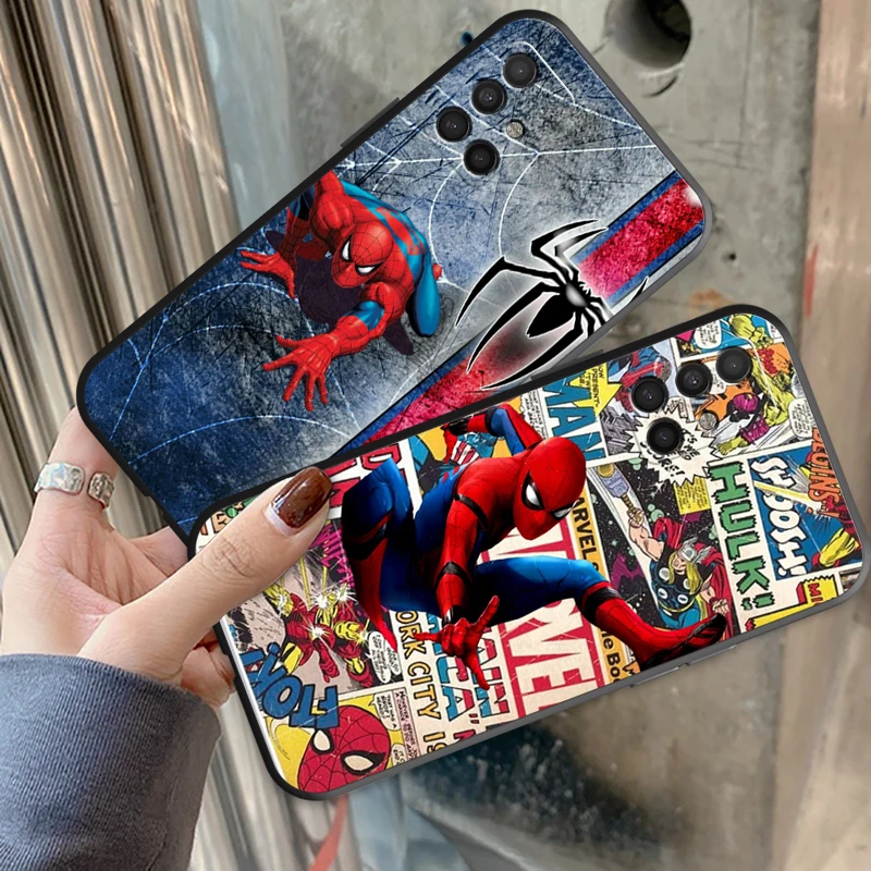 

Marvel's Spider-Man Phone Cases For Samsung M11 M12 M10 M20 M22 M30 Luxury Ultra ShockProof Protective Unisex Back Cover Shell