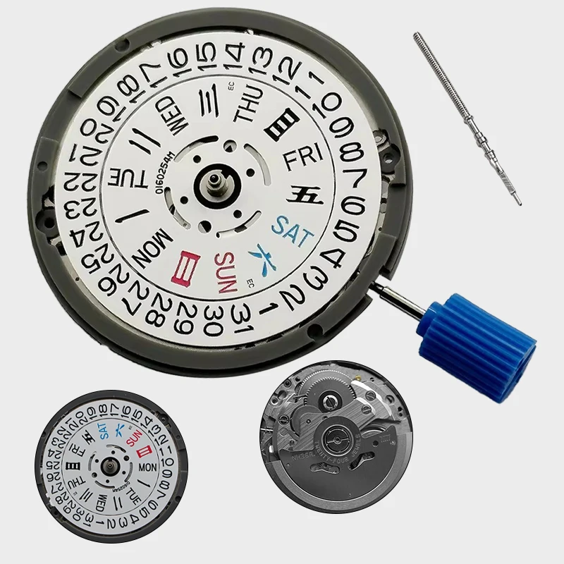Белая Двойная настройка окна даты NH36 24 фотомеханизм NH36A полностью автоматический