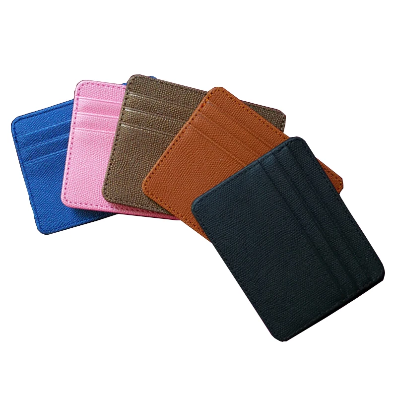 New Unisex Red Card Holder Slim Bank Credit ID Cards Coin Pouch Case Bag Wallets Organizer Women Men Thin Business Small Wallet