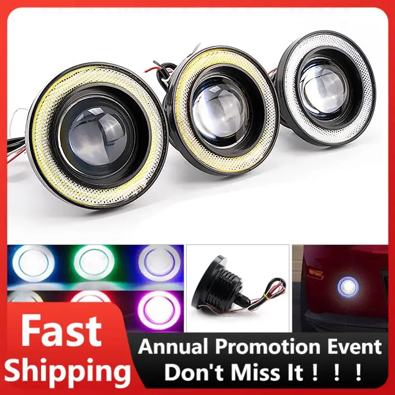Противотуманная фара Ангельские глазки 64 76 89 мм 12 В Универсальный COB LED DRL Вождение