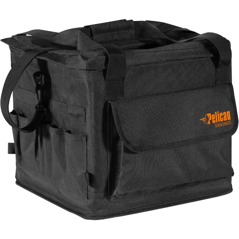 

Fishing Bag Exocrate - Large Saltwater Resistant Fishing Bag - Kayak Fishing Tackle Storage Bag - Fits a Milk Crate,Black