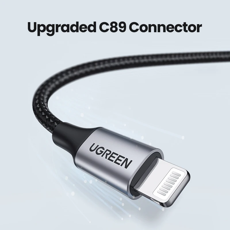 USB-кабель UGREEN MFi для iPhone 13 Mini 2 4 А быстрая зарядка Lightning Pro Max X XR 11 8 7 зарядный кабель