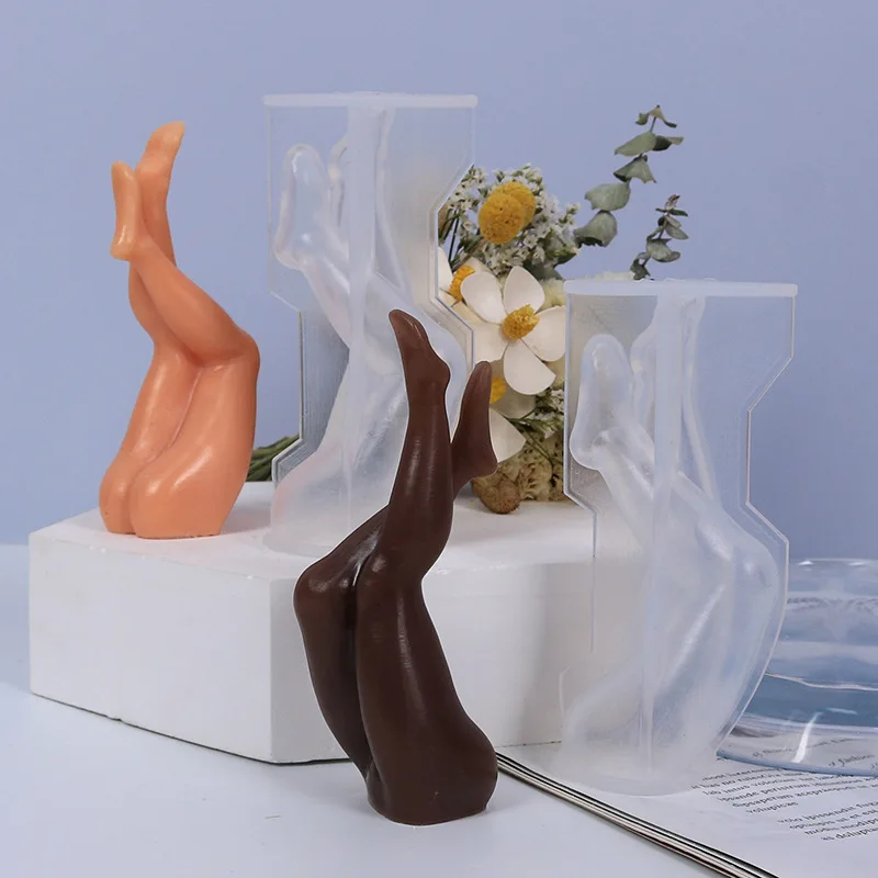 

Woman Sexy Legs Candle Silicone Mould 3D Body Aromatherapy Candle Mould Epoxy Resin Silicone Mould Home Decorations