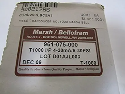 Тип 1000 T1000 преобразователь 961-075-000 4-20MA 6 ~ 30PSI 0 4 2.1bar