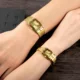 New Fashion Japan Quartz movement Golden Men Women Wristwatches Luxury Steel Bracelet Waterproof Watch Clock relogio masculino Other Image
