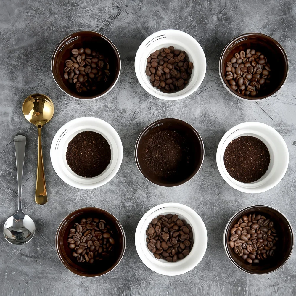 Оценочная чаша для кофейных зерен керамическая утолщенная со шкалой