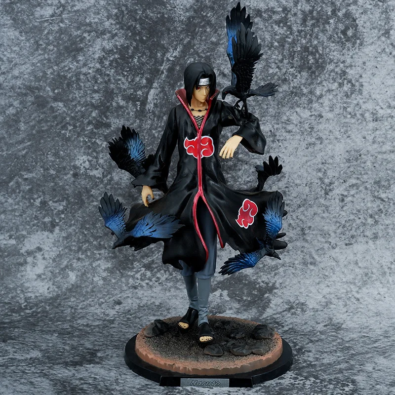 36cm Naruto Uchiha Itachi Anime Action Figures Naruto Shippuden Cartoon Crow Model Decorations Pvc Toy Gift
