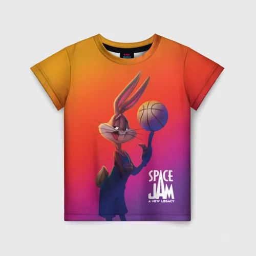 Детская футболка 3D Space Jam 2 | Багз Банни