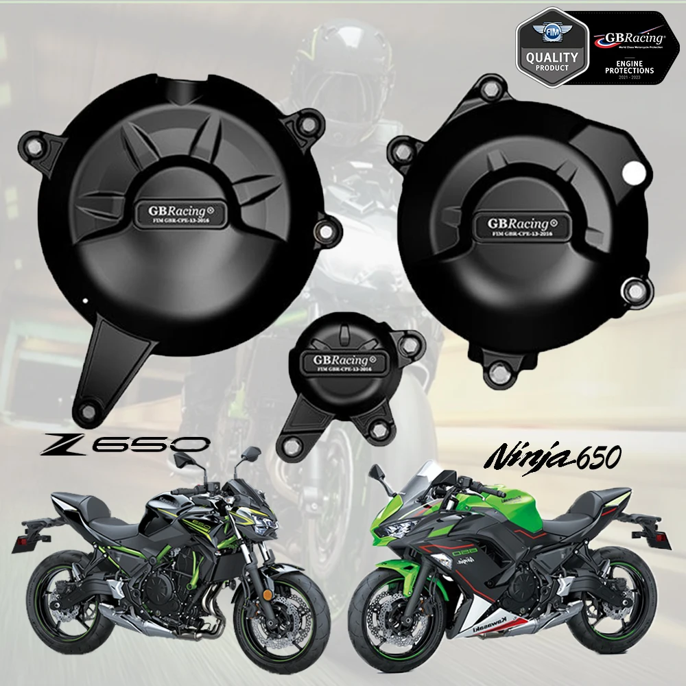 

Motorcycles Engine Protective Cover Crank Case Set GB Racing for KAWASAKI Z650 2017-2021 Ninja650 17-21