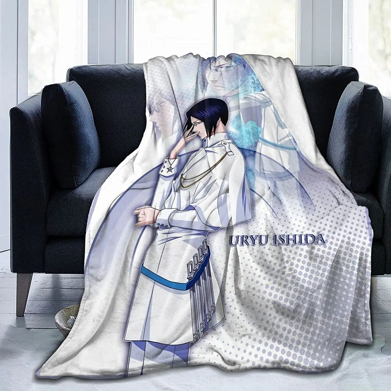 

Uryu Ishida Fluffy Soft and Comfortable Blanket, Anime Warm Embrace of Sympathy
