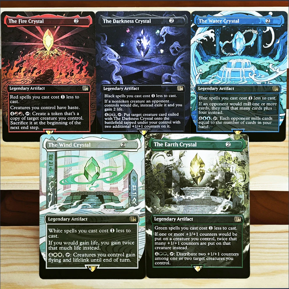 Фото Редкие эксклюзивные голографические карты для TCG-игр — Кристаллы Огня/Тьмы/Воды/Ветра/Земли №1