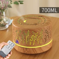 reup 700ml remote control ultrasonic electric air humidifier aroma diffuser essential oil cool mist maker 7 led light coloful