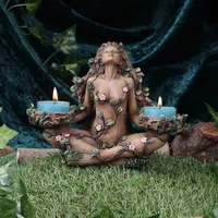 balance of nature tree goddess candle holder resin female tree spirit elf candle holder home decorations no candles