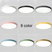 modern led ceiling light nordic square round lamp home living room bedroom study surface mounted lighting fixture remote contro