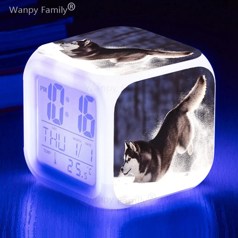 Kids Toys Gifts Student Room Touch Sensing Wake Up Timer Portable Desk Clock With Mood Light