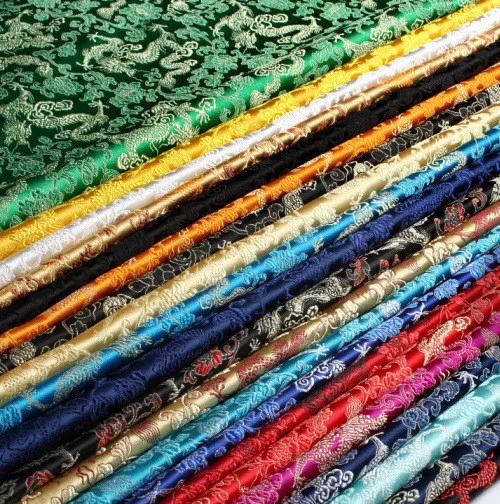 50 см * 75 толстая китайская парчовая ткань с рисунком дракона материал для шитья 100%