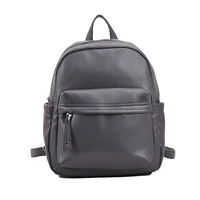 2022 retro multifunctional backpack high quality leather ladies backpack multiple double zipper travel backpack teen school bag