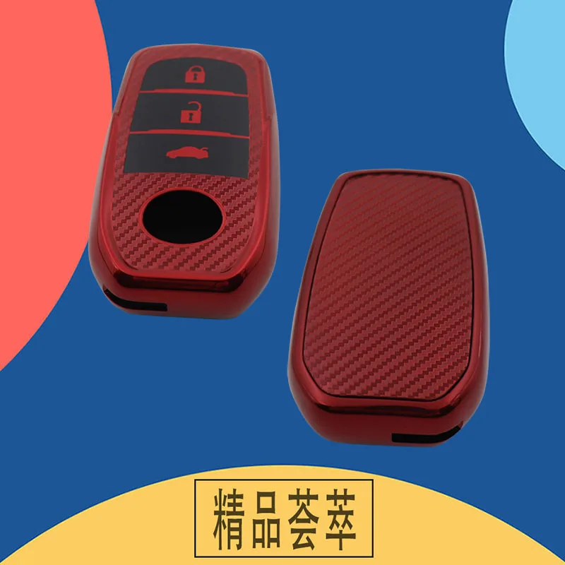 Чехол из ТПУ и углеродного волокна для Toyota Hilux Fortuner Camry Coralla Crown RAV4 Highland Protector Holder -