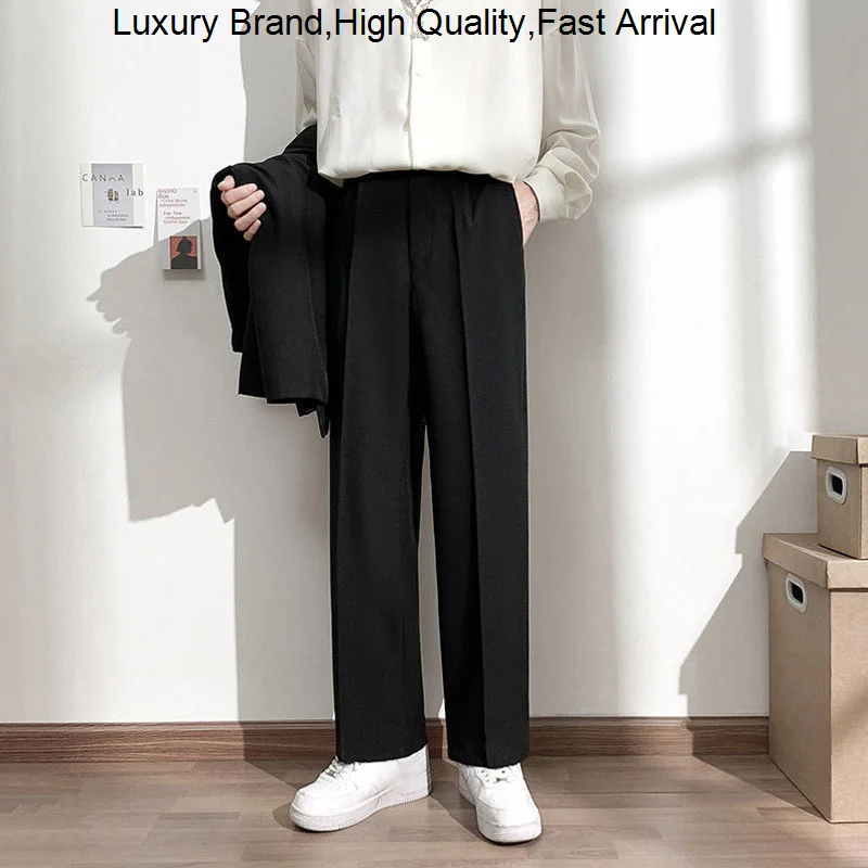 

Брюки мужские прямые свободного покроя, Тонкие штаны, рабочая одежда, уличная одежда, штаны на завязках, лето