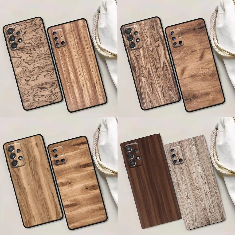 

Phone Case for Samsung A01 A02 A03s A11 A12 A21s A32 A41 A72 A52s 5G A91 A91s Soft Case Wood Textures Pattern