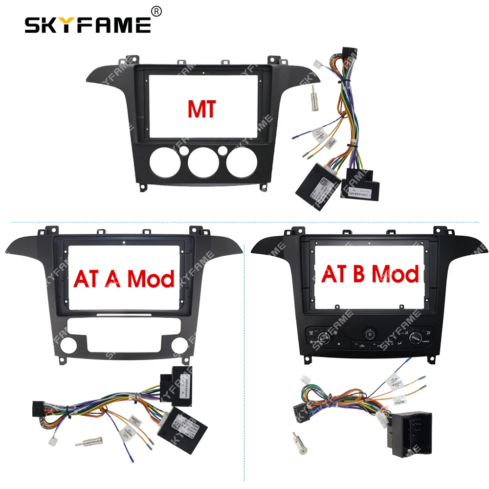 

SKYFAME Автомобильная рамка, адаптер Canbus Box Decoder Android радио приборная, комплект панелей для Ford S-MAX