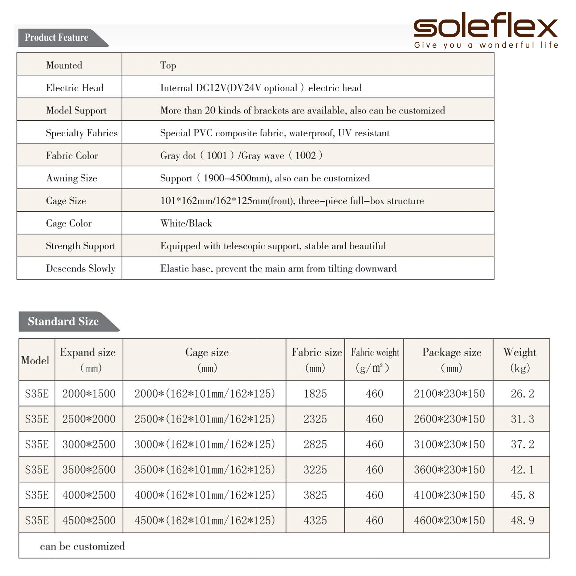 Выдвижной тент-маркиза Soleflex для автодомов и караванов с алюминиевым каркасом, кассетный, с моторным приводом, для установки на крышу (art.: 3920da4f185cf) - 3920da4f185cf