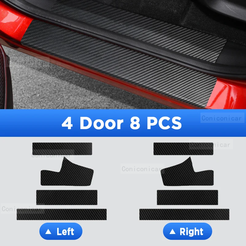 Для FORTHING T5 EVO 2023-2025 Авто Защита задней двери Педаль порога из углеродного волокна Текстура Аксессуары Кожаный Стайлинг Автомобильная наклейка