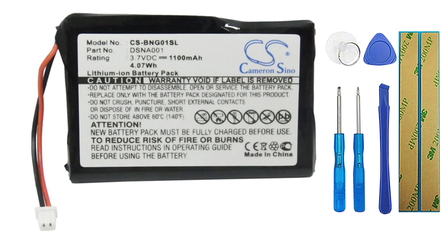 

Аккумулятор Cameron Sino 1100mA для Blaupunkt Navi GPS, TravelPilot Lucca 3,3 DSNA001