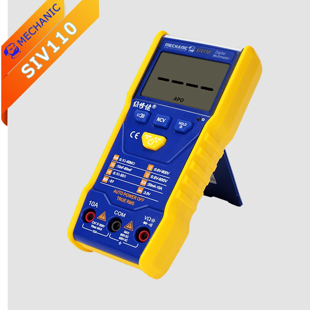 

Multimeter MECHANIC SIV110 Intelligent Anti-burn NCV Measurement Function selection LED display Flashlight Automatic standby