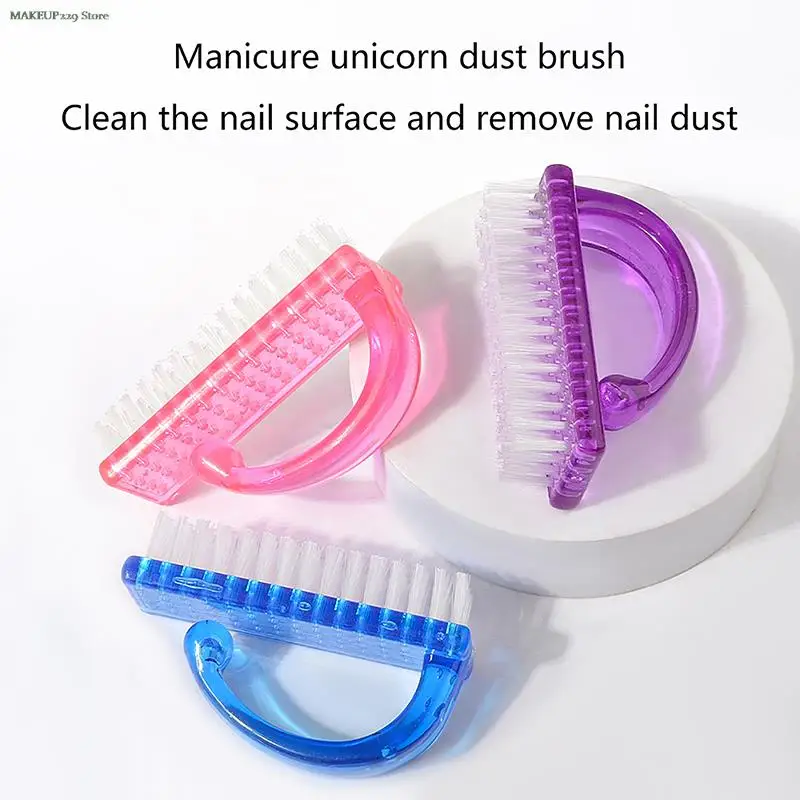 

Щетки для чистки ногтей, инструмент для очистки от пыли, Большая пластиковая щетка для маникюра и педикюра из мягкого волокна и шерсти для отшелушивания