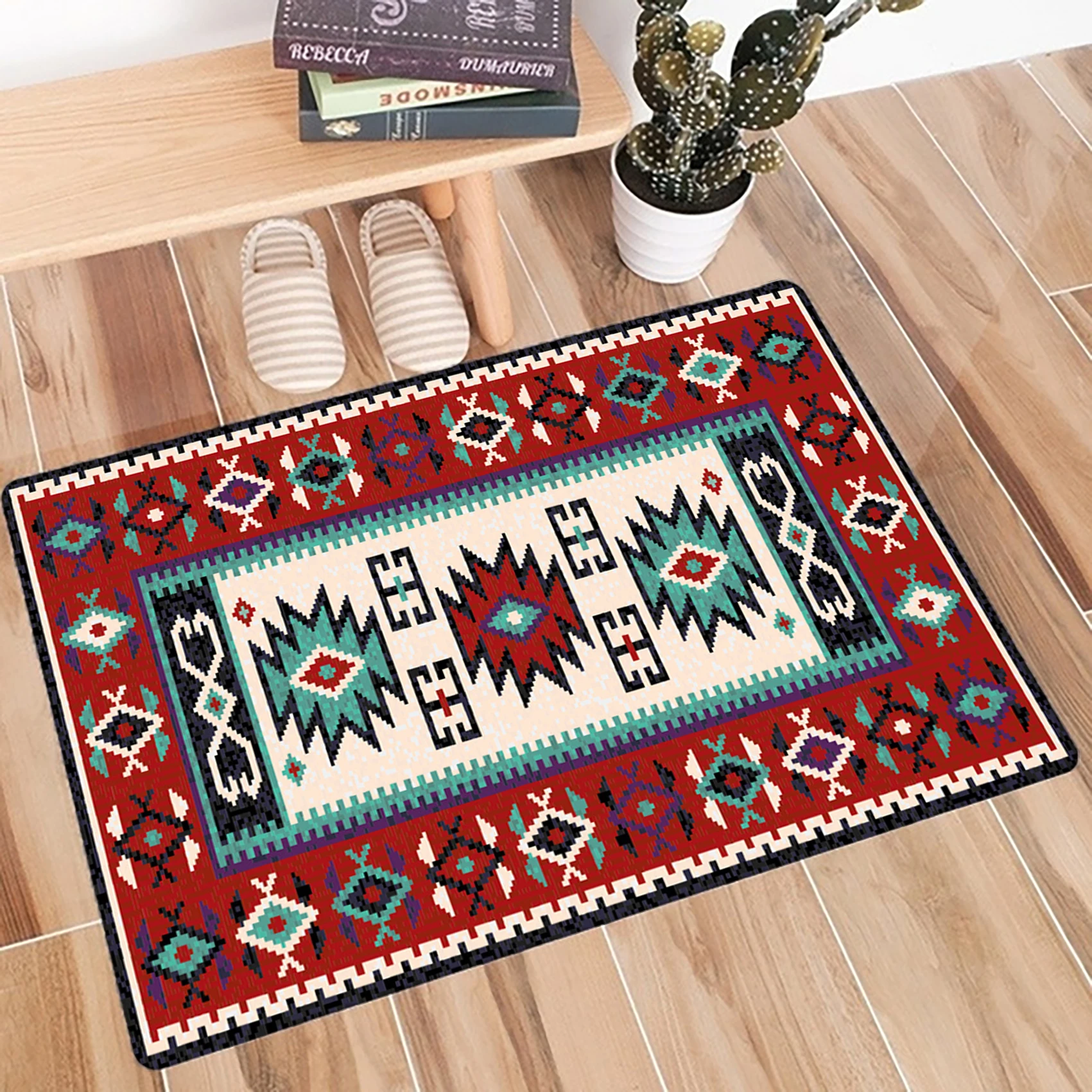 

Kitchen Mats Living Room Rugs Bohemian Carpet for Bedroom Bath Mat Doormat Entrance Door Check Rug Carpets on the Floor Rug Rugs