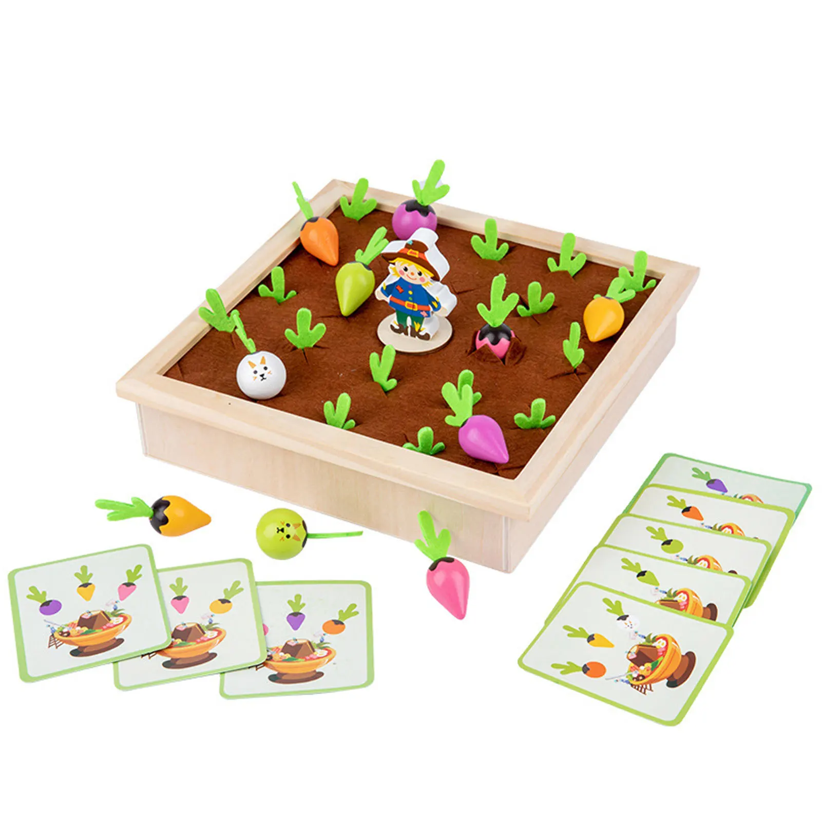 

Carrot Harvest Planting Wooden Toy Montessori Toys Vegetable Sorting Matching Game For Toddlers Fun Vegetables Educational