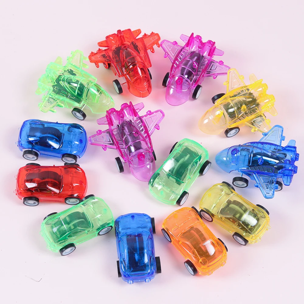 10Pcs Pull Back Racer Mini Car Plane Kids Birthday Party Toys Favor Supplies for Boys Giveaways Pinata Fillers Treat Goody Bag