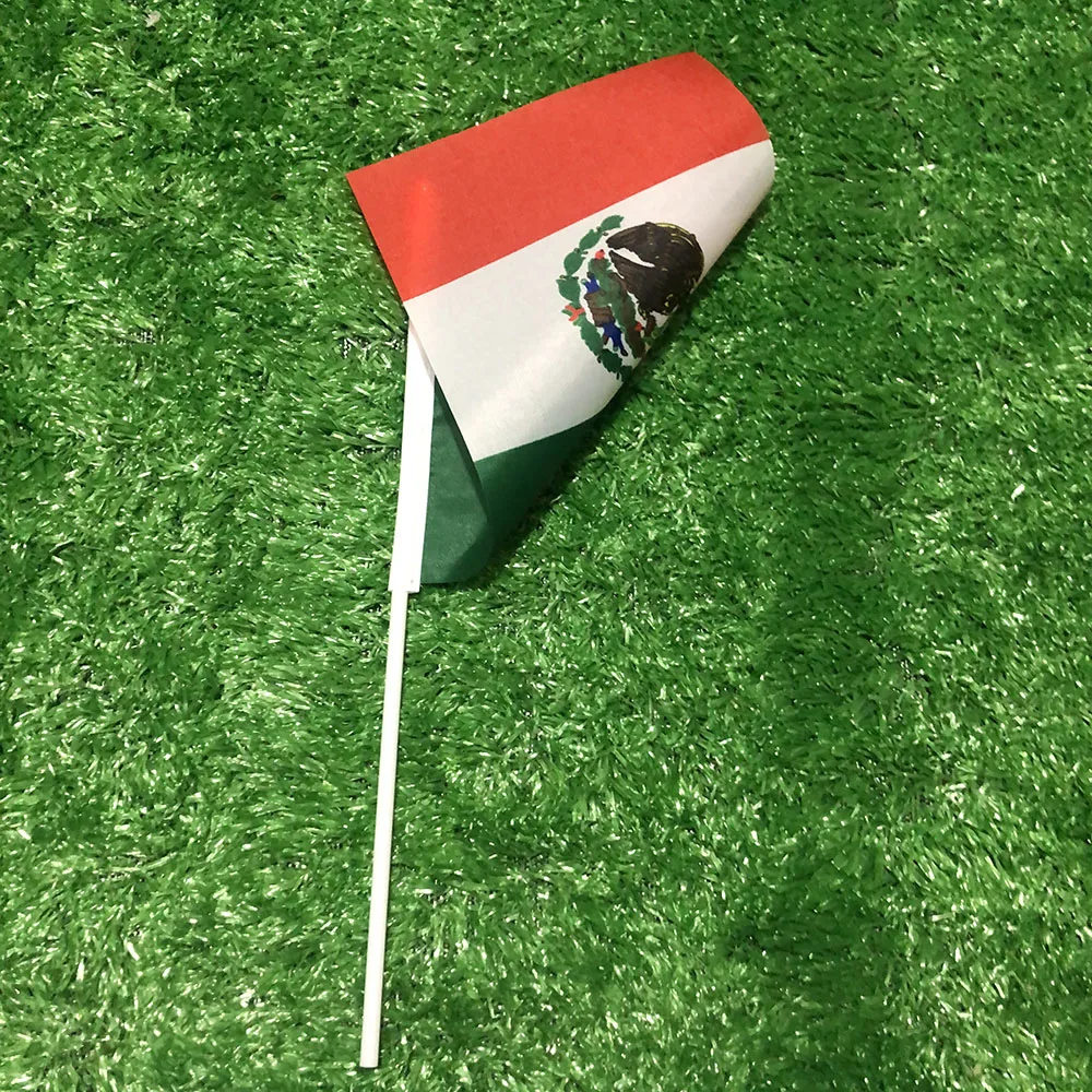 Флаг Мексики SKY FLAG, ручной, 14x21 см, полиэстер, двусторонний, для декорации (art.: 3920cc548c20e) - 3920cc548c20e
