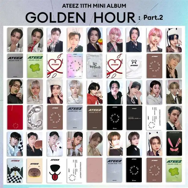 4 шт.компл. альбом ATEEZ LOMO Card GOLDEN HOUR Part 2 Открытка Фотокарта SEONG HWA HD Фотокарта Коллекционная подарочная поздравительная открытка (art.: 3920cd3e4de03) - 3920cd3e4de03