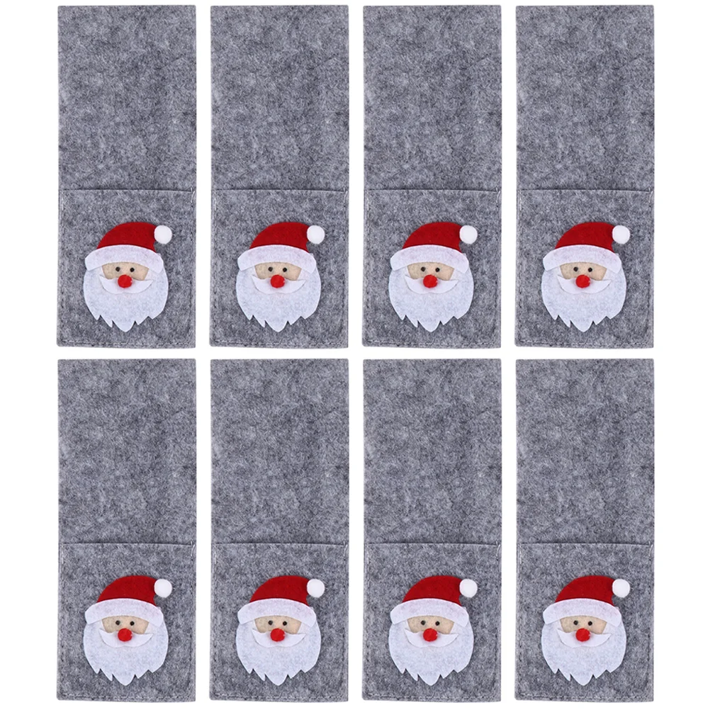 

Christmas Holder Cutlerytableware Silverwarepouch Cover Utensil Fork Flatware Table Holdersholiday Party Decoration Pocketsspoon