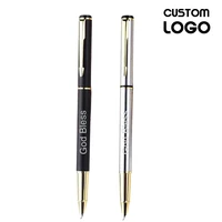 custom logo metal pen business simple fountain pen advertising personalized gift student pen school stationery office supplies