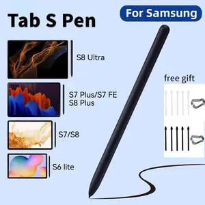 태블릿 용 Samsung Stylus S Pen 용 탭 S6Lite S7FE S7 S7PLUS S8TOUCH DRAING Stylus Touch PEN (Bluetooth 기능없이)+로고